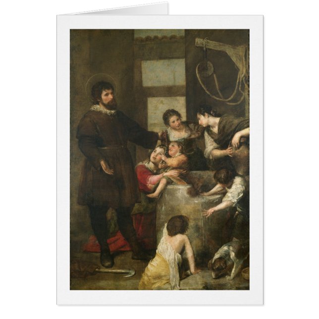 St Isidore sauve un enfant qui était tombé dans un (Devant)