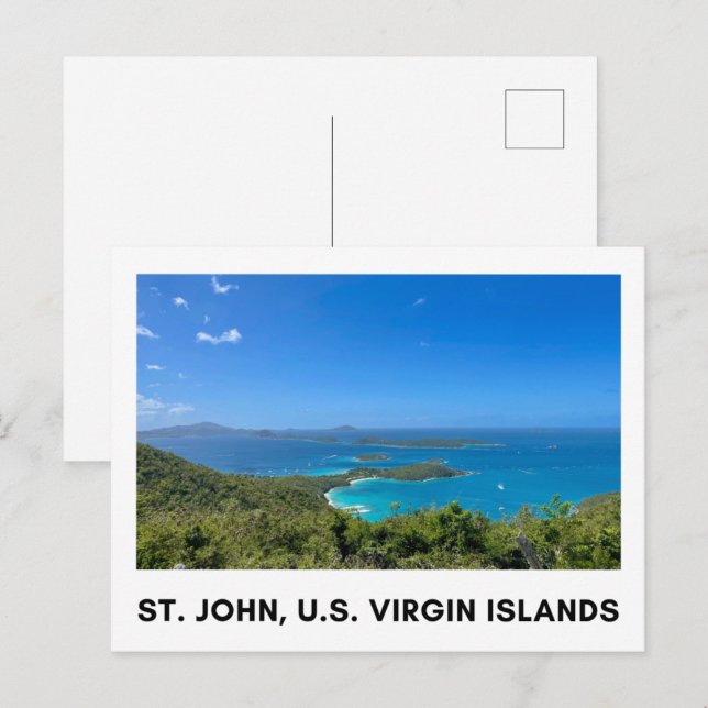 St. John, carte postale USVI (Devant / Derrière)