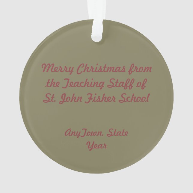 St. John Fisher (SAU 025) Acrylique circulaire (dos)