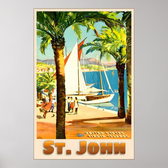 St John Îles Vierges américaines Caraïbes Affiche  (Devant)