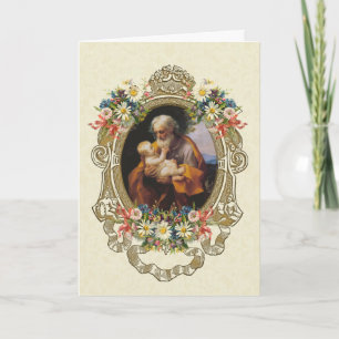 St. Joseph Jésus Cartes Catholiques de Remerciemen