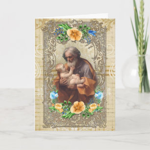St. Joseph Jésus Cartes de condoléances catholique