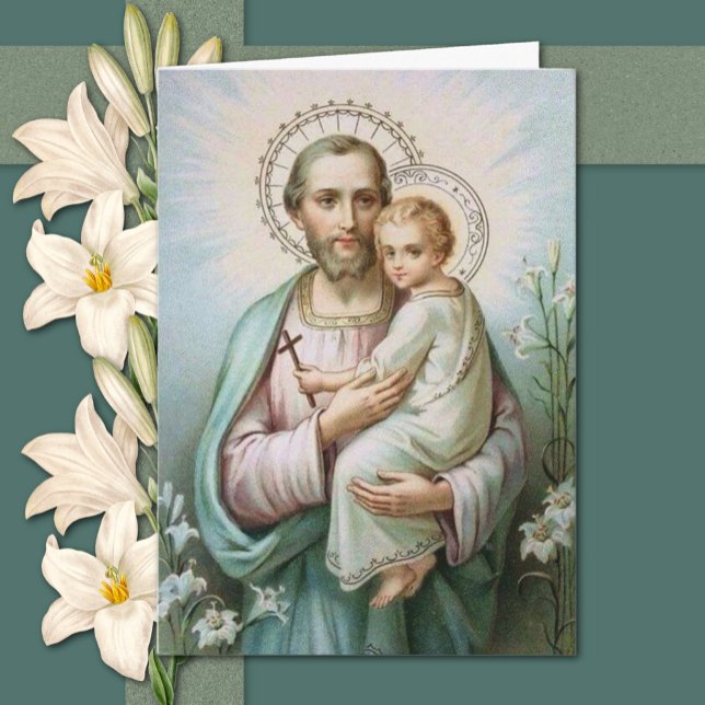 St. Joseph Jésus Cartes de condoléances catholique (Créateur téléchargé)