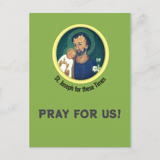 St Joseph pour ces temps-là Carte de voeux pliée (Devant)