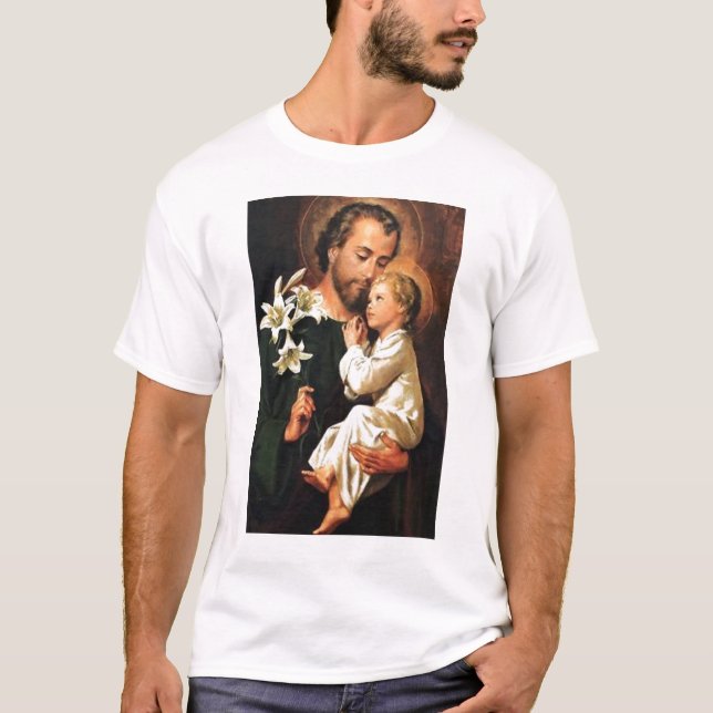 St Joseph tenant le T-shirt de Jésus (sans bagne) (Devant)