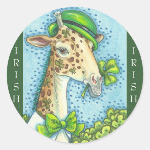 ST. JOURNÉE DE PATRICK STICKERS GIRAFFE IRLANDAIS