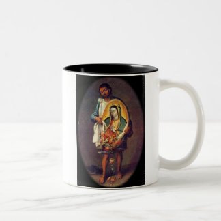 St Juan Diego avec la tasse de Guadalupe Tilma