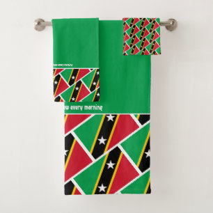 ST KITTS NEVIS FLAG Écriture personnalisée VERT