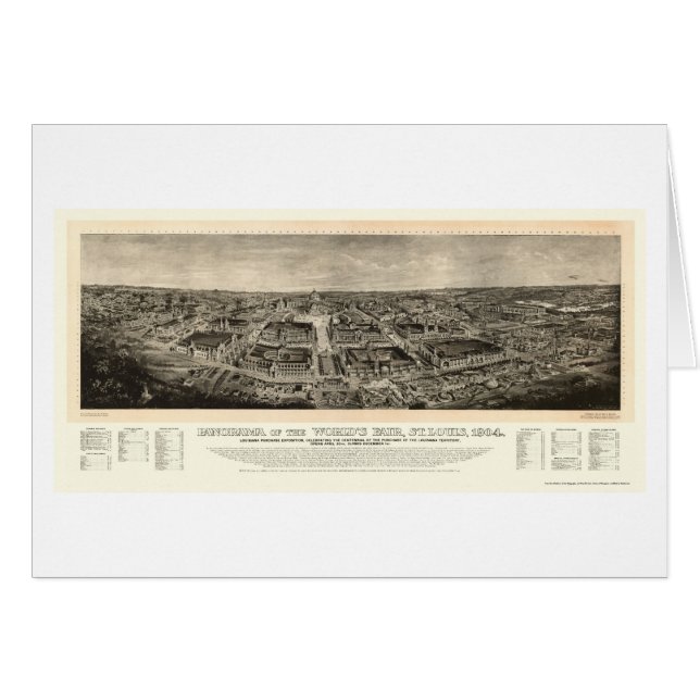 St Louis, carte panoramique de l'Exposition (Devant horizontal)