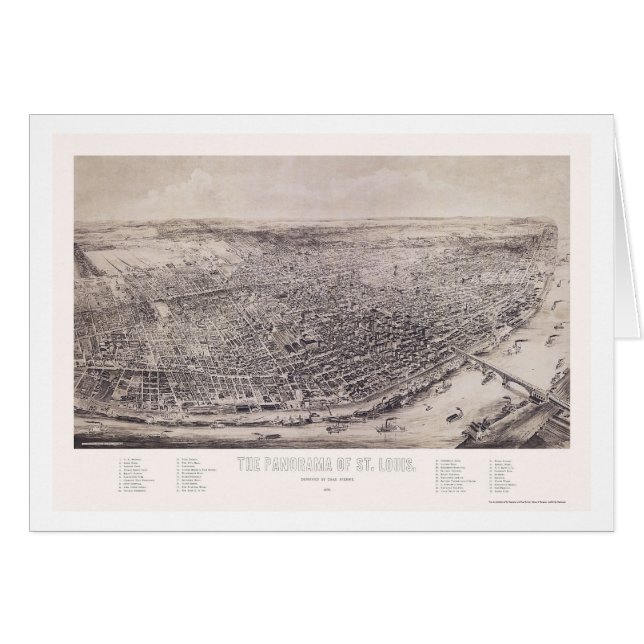St Louis, carte panoramique de MOIS - 1894 (Devant horizontal)