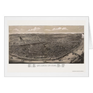 St Louis, carte panoramique de MOIS - 1895