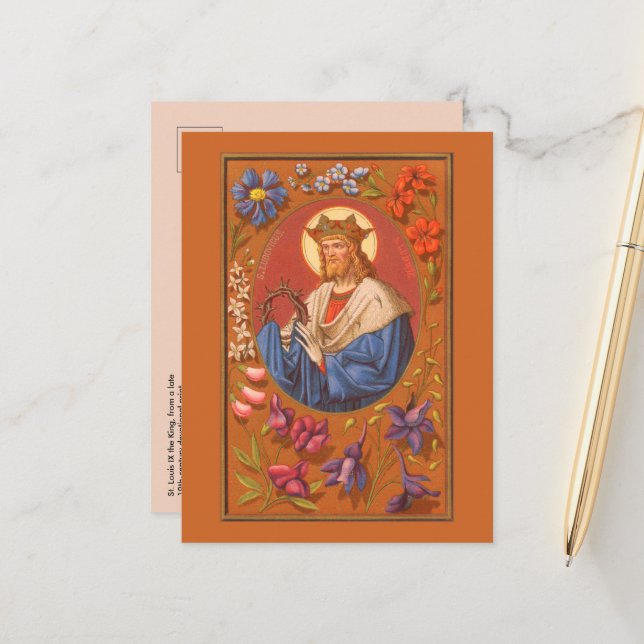 St. Louis IX le roi (PM 05) Carte postale (Devant/Arrière en situation)