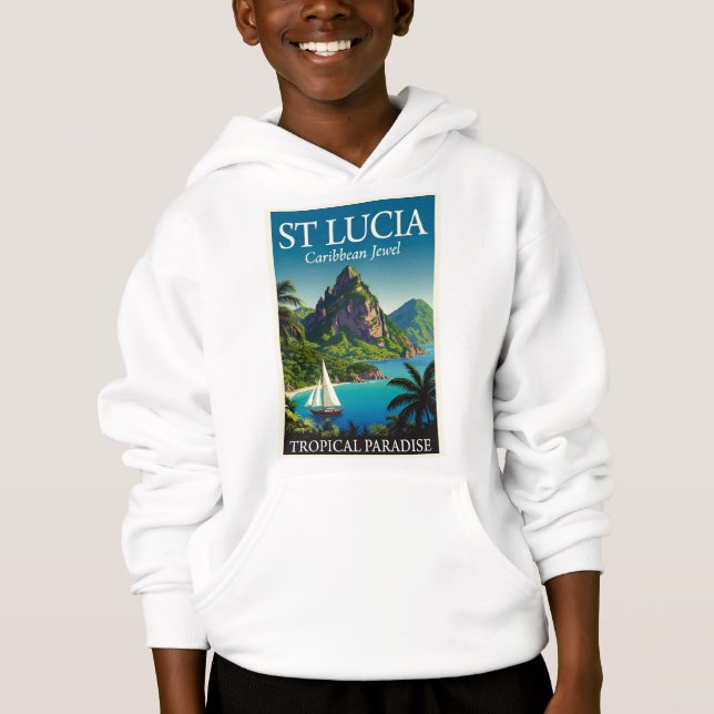 St Lucia Caribbean Jewel  T-Shirt (Devant)