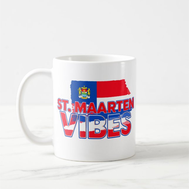 St. Maarten vibes Caribbean island flag mug (Gauche)