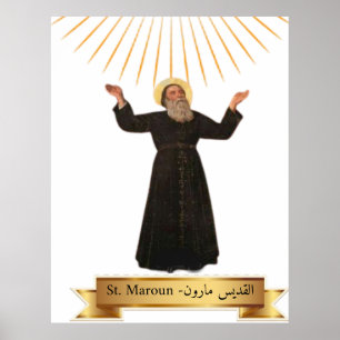 St Maroun - Maron ( القديس مارون ) Affiche