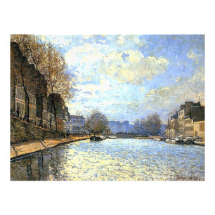 St Martin Canal Alfred Sisley Poster