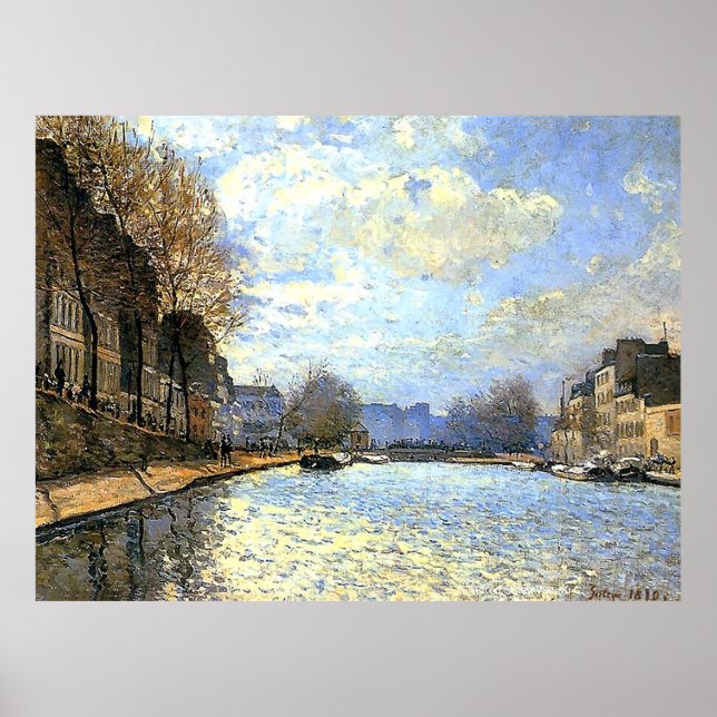 St Martin Canal Alfred Sisley Poster (Devant)