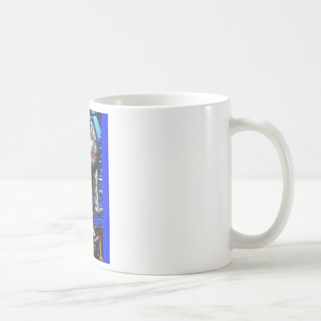 St Michael dans la tasse en verre souillé (Droite)
