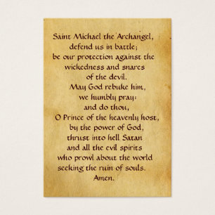 St Michael et la carte de prière de dragon