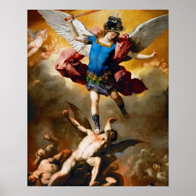 St Michael l'archange Protecteur du mal Poster (Devant)