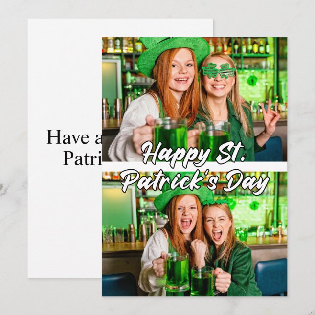 St. Paddy's Day Custom Modern 2-photos Modèle (Devant / Derrière)