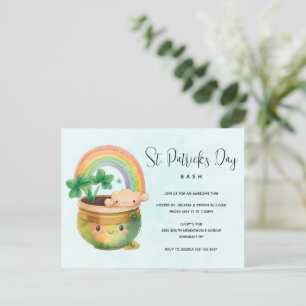 St. Paddy's Day Rainbow & Clover Party Invitation
