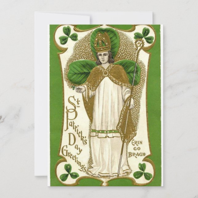 St Patrick Bishop Prière Shamrock irlandaise (Devant)