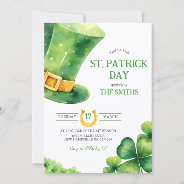 St. Patrick Day Party Invitation (Devant)