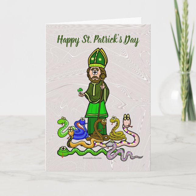 St. Patrick Et La Carte De Personnaliser Des Serpe (Devant)