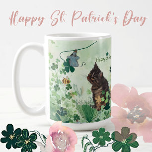 ST. Patrick Holiday Mug avec chat et souris