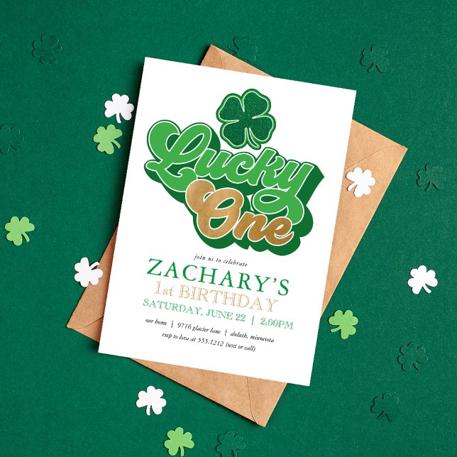 St. Patrick' Lucky One First Birthday Invitation (Créateur téléchargé)