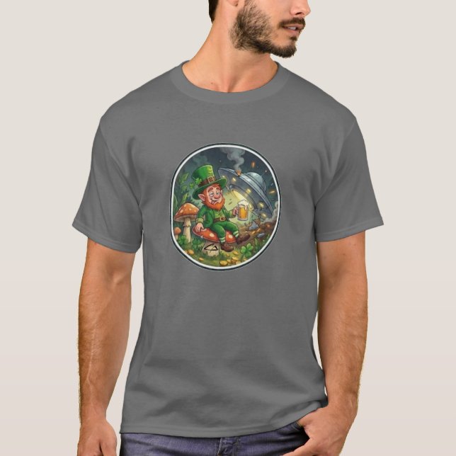  St Patrick’s Drunk Driving Leprechaun T-Shirt (Devant)