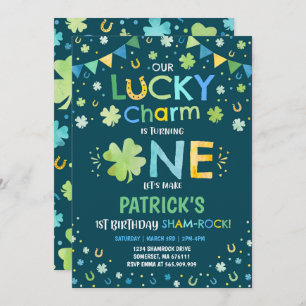 St. Patrick's Birthday Invitation Lucky Charm