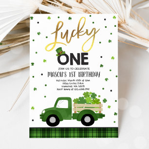 St. Patrick's Birthday Invitation Lucky One Party