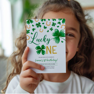 St. Patrick's Birthday Invitation Lucky One Party