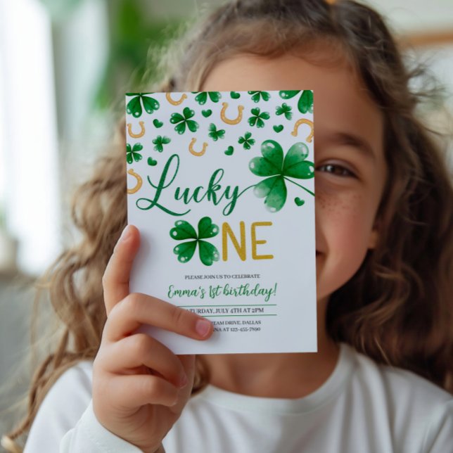 St. Patrick's Birthday Invitation Lucky One Party (Créateur téléchargé)