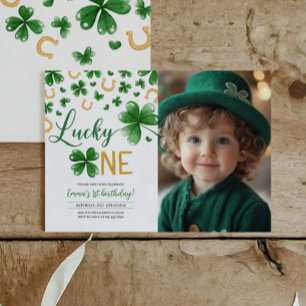 St. Patrick's Birthday Invitation Lucky One Party