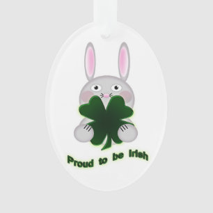 St. Patricks Bunny Fier d'être Shamrock irlandais