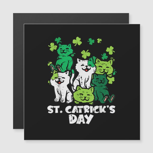 St Patricks Catricks Day Cats Saint Pattys (Devant / Derrière)