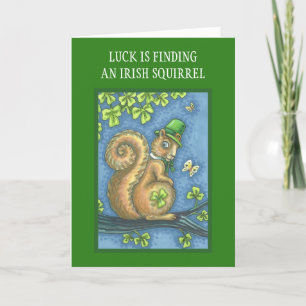 ST. PATRICKS DAME IRLANDAISE CARTE DE SALUT VERS