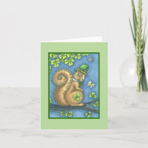 ST. PATRICKS DAME IRLANDAISE CARTE DE SALUT VERS