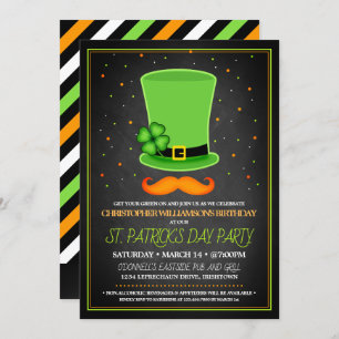 St. Patrick's Day Adulte Anniversaire Invitations