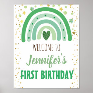 St Patrick's Day Affiche de bienvenue Rainbow Part
