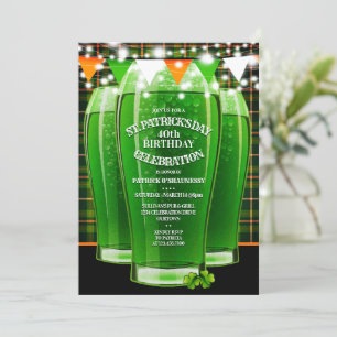 St. Patricks Day Anniversaire Fête Invitations