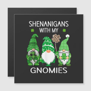 St Patricks Day Chanceux Shamrock Léopard Gnomes
