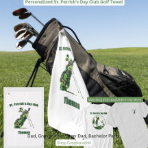 St. Patrick's Day Club Serviette de golf personnal