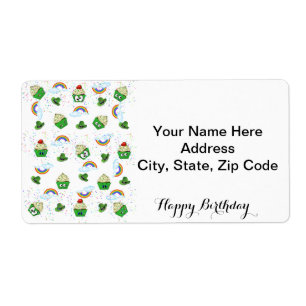 St. Patrick's Day Étiquettes heureux Cupcakes d'an