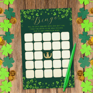St. Patrick's Day Fête des mariées Bingo Jeu