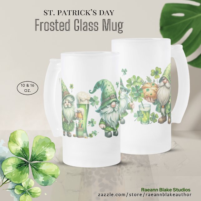 St. Patrick's Day Frosted Glass Mug (Créateur téléchargé)