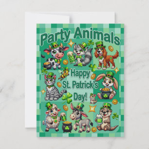 St. Patrick's Day Fun et adorable "Animaux de fête